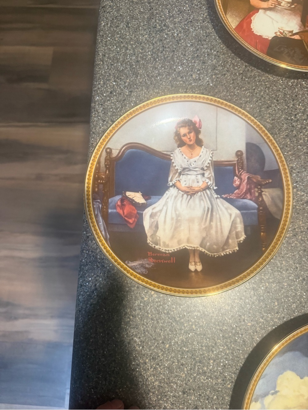 Knowles White Decorative Collector Plate with Printed Backstamp